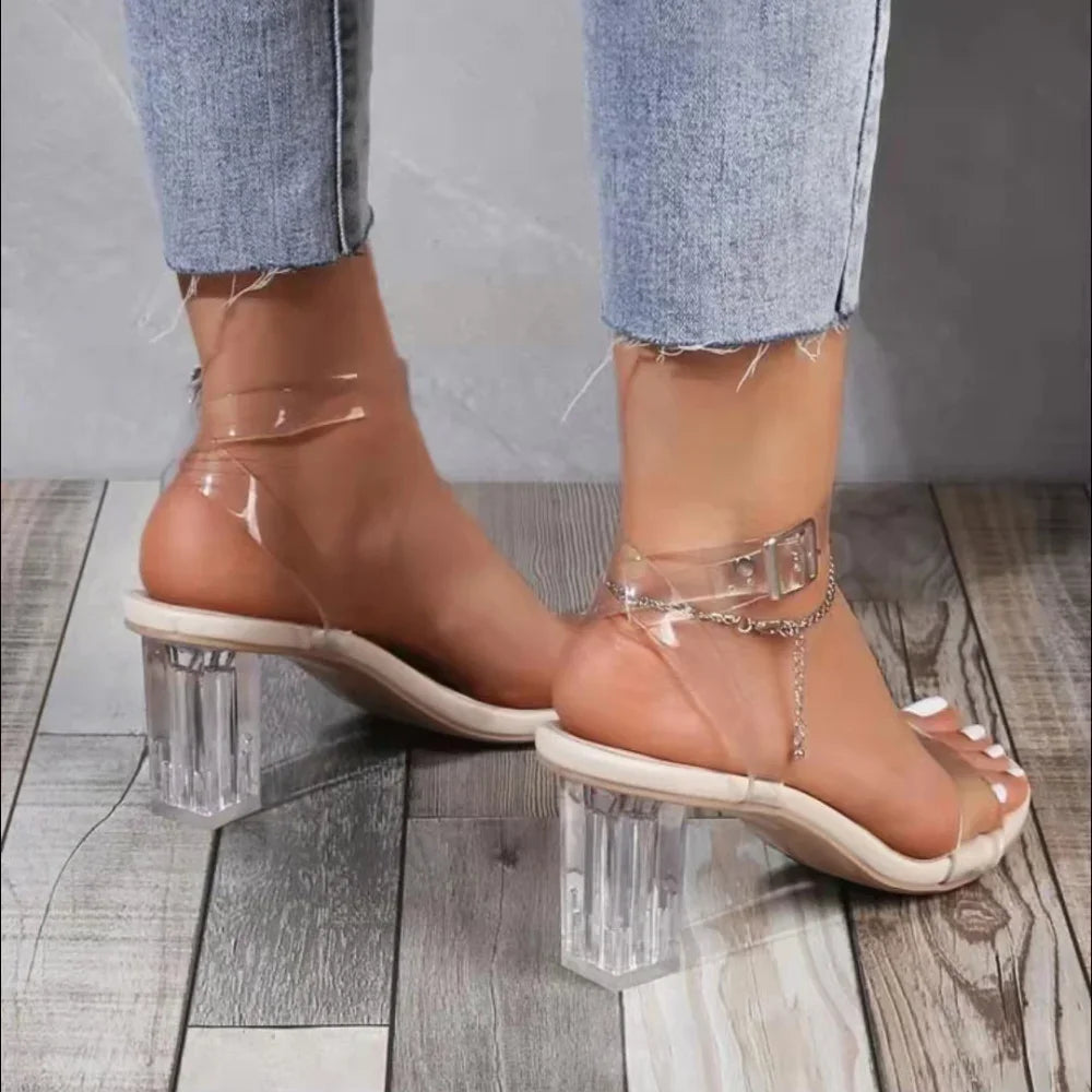 Korean  Pointed Fashion Apricot Black Color Block Elegant Low Heel Pumps Secondary image