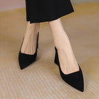 Black Highs Summer New Party  Thick Mules Ladies Wedding Slippers Low Heel Pumps