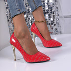 Crocodile-Effect  Pattern Fashion Pointy Party Casual High Heel
