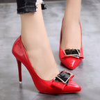 Pointed Shallow Mouth Red Bottom Office  Women High Heel