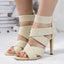 Open Toes Gladiator Broadband Back Zipper Wedding High Heel