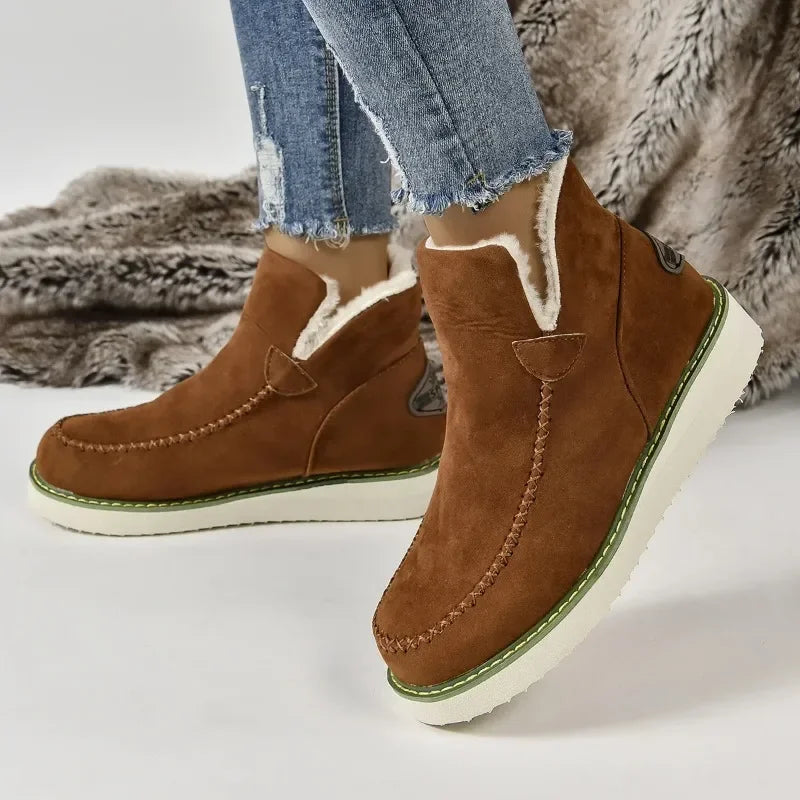 Cozy Casual Fashionable Warm Slip-On Stylish Comfort Snow Boot Secondary image