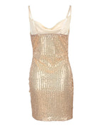 Spaghetti Strap Sleeveless Ruched Mini Sequin Irregular Hem  Bodycon Party Club Wear Dress