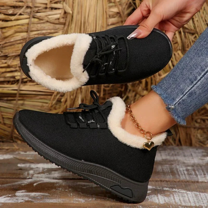 Warm Thick Non-Slip Lace-Up Plush Comfortable Stylish Snow Boot Main image
