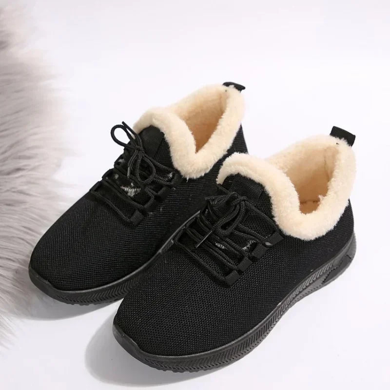 Warm Thick Non-Slip Lace-Up Plush Comfortable Stylish Snow Boot