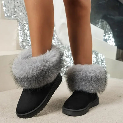 Winter Warm Plush Ankle Stylish Comfortable Casual Snow Boot