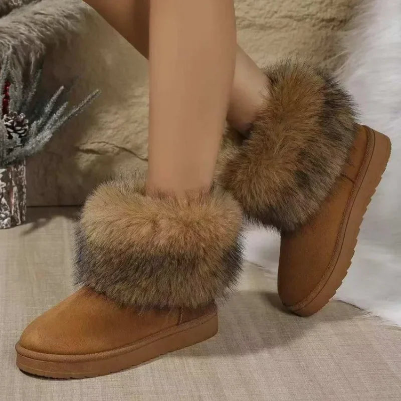 Winter Warm Plush Ankle Stylish Comfortable Casual Snow Boot Secondary image