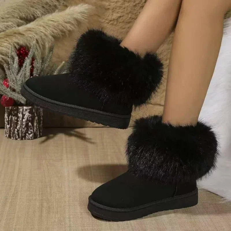 Winter Warm Plush Ankle Stylish Comfortable Casual Snow Boot