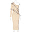 Summer Patchwork Perspective Slimming Puss  Elegant Streetwear Midi Dresses