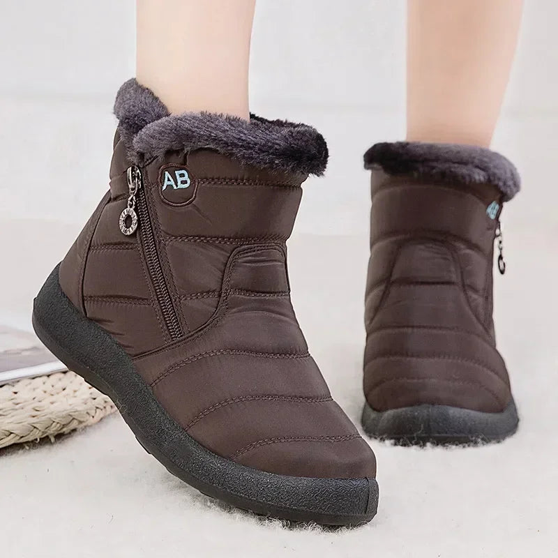 Women's Boots Warm Winter Boots Ankle Fur Bota Feminina Winter Shoes for Women Waterproof Snow Boots Female Short Botines