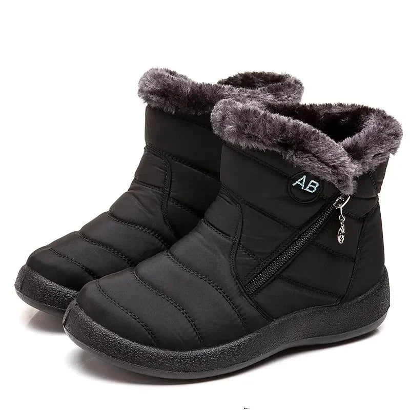 Warm Winter Ankle Fur Waterproof Female Short Snow Boot