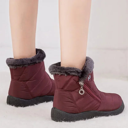 Women's Boots Warm Winter Boots Ankle Fur Bota Feminina Winter Shoes for Women Waterproof Snow Boots Female Short Botines