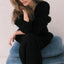 Cardigans Fashion V-neck Oversized Solid Knitted Sweater
