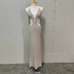 Hip Wrap  Pure Hollow Slim Streetwear Midi Dresses