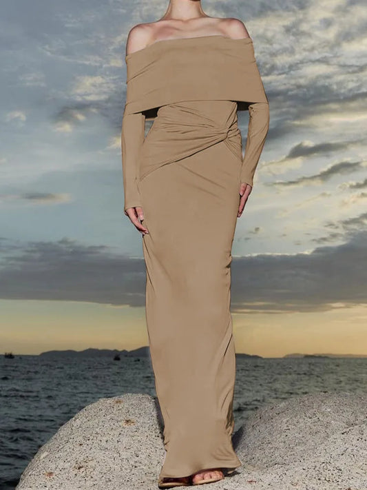 Autumn Winter New Elegant Slim Casual Vestido Y2K Midi Dresses