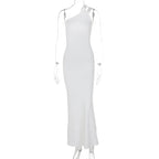 Women's Maxi Summer Autumn New  Sleeveless Neckline Temperament Elegant Y2k Midi Dresses