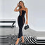 Summer Puss  Bag Hip Hollowed-out One-shoulder Club Traf Midi Dresses