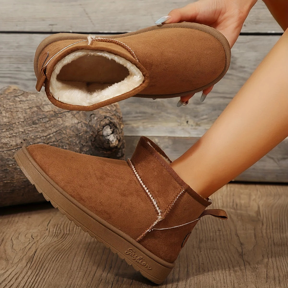 Non-slip Wear-resistant Thickened Comfortable Medium Tube Snow Boot