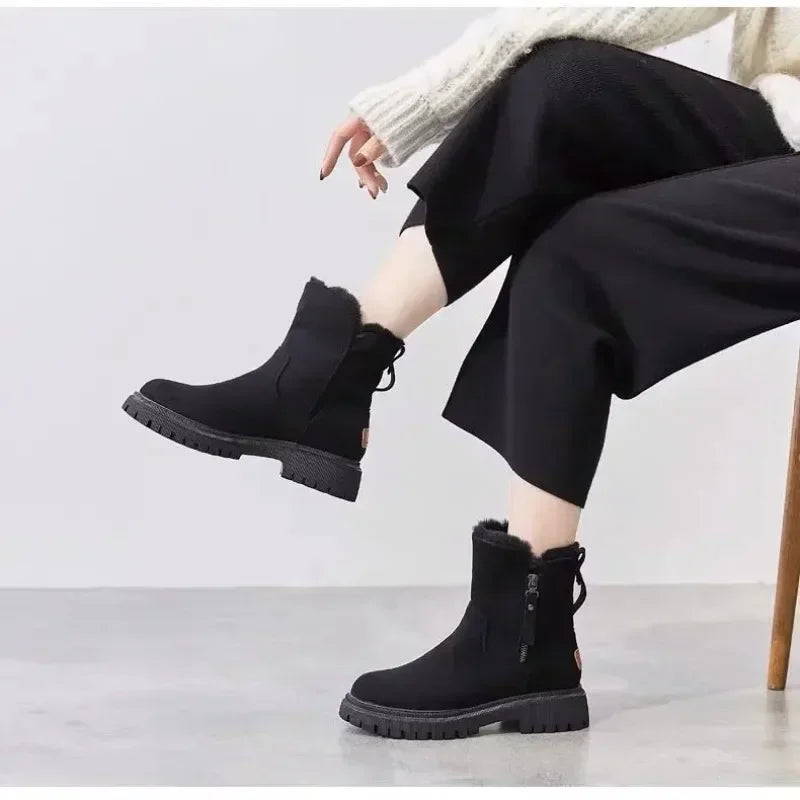 Mid-Tube Plus Velvet Thickened Warm Platform Fashion Snow Boot Main image