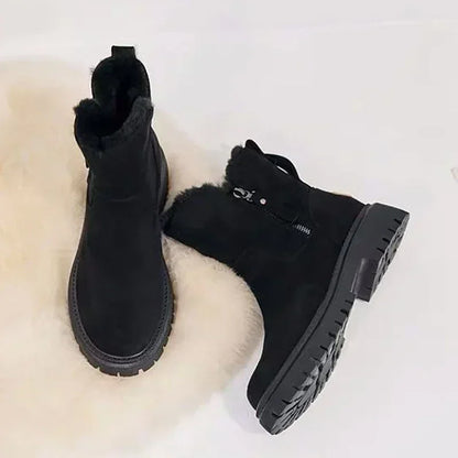 Mid-Tube Plus Velvet Thickened Warm Platform Fashion Snow Boot