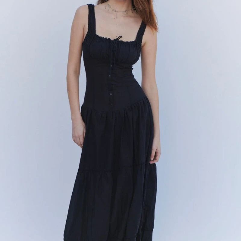 White Lazy Holiday Ruffled Extra Seaside Midi Dresses Main image