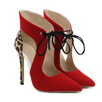 New  Fashion Super High Heel Pointed Lace-up High Heel