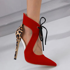 New  Fashion Super High Heel Pointed Lace-up High Heel