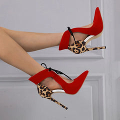 New  Fashion Super High Heel Pointed Lace-up High Heel