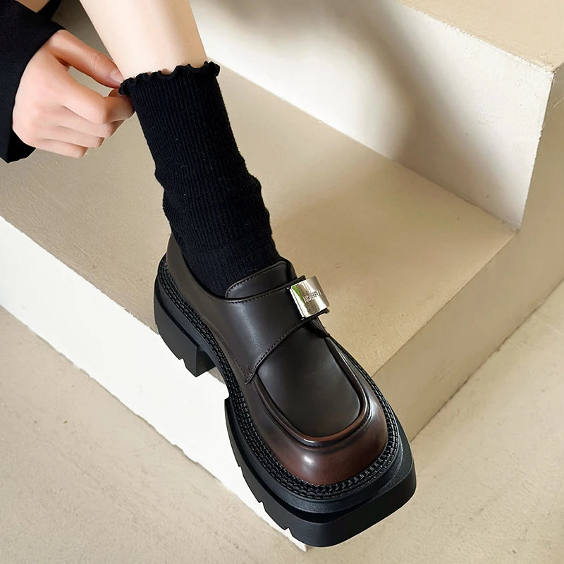 Height Increasing Black Moccasins Luxury Designer Casual Zapatos Mujer Loafers Main image