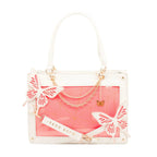 Y2K Labyrinth Butterfly Spider Web Chain DIY Transparent Lolita Gothic Bag