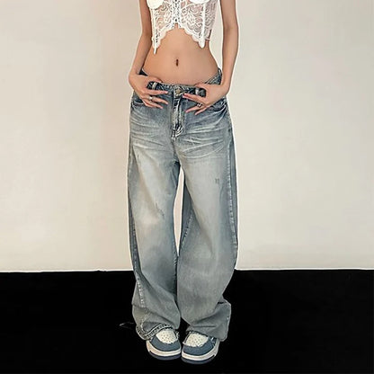 Retro Baggy Vintage Streetwear Oversized Skinny Hippie Straight Wide Leg Jeans