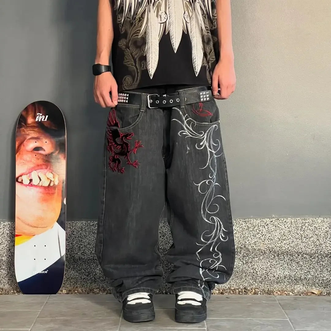 Y2K Streetwear Baggy Jeans Men Hip Hop Vintage Wide Leg Pants Main image