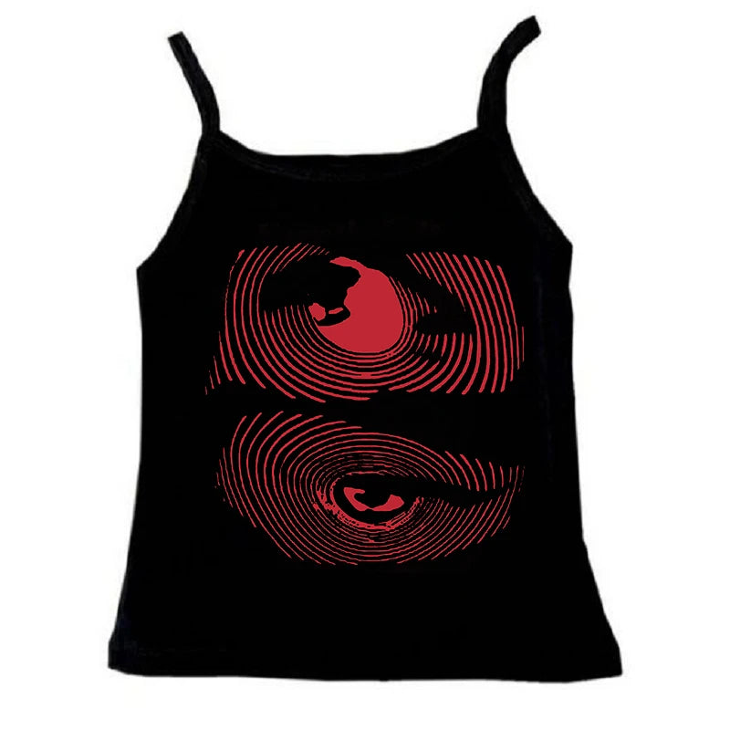 Y2k  Gothic Graphic Letter Print Casual Grunge 90s Streetwear Slim Crop Top