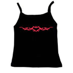 Y2k  Gothic Graphic Letter Print Casual Grunge 90s Streetwear Slim Crop Top