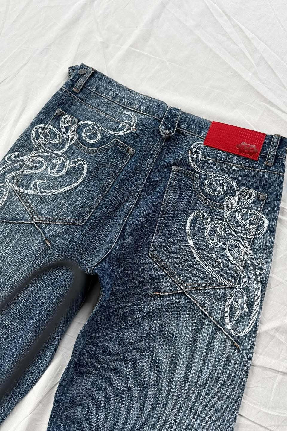 Y2K Graphic Embroidered Straight Leg Jeans