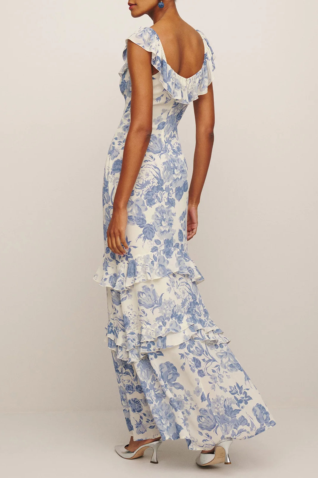 Elegant Ruffle Floral Dress Secondary image