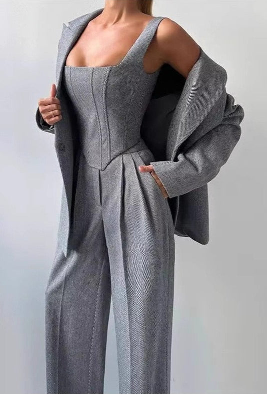 Corset Vest Blazer Trouser Three Piece Set Secondary image
