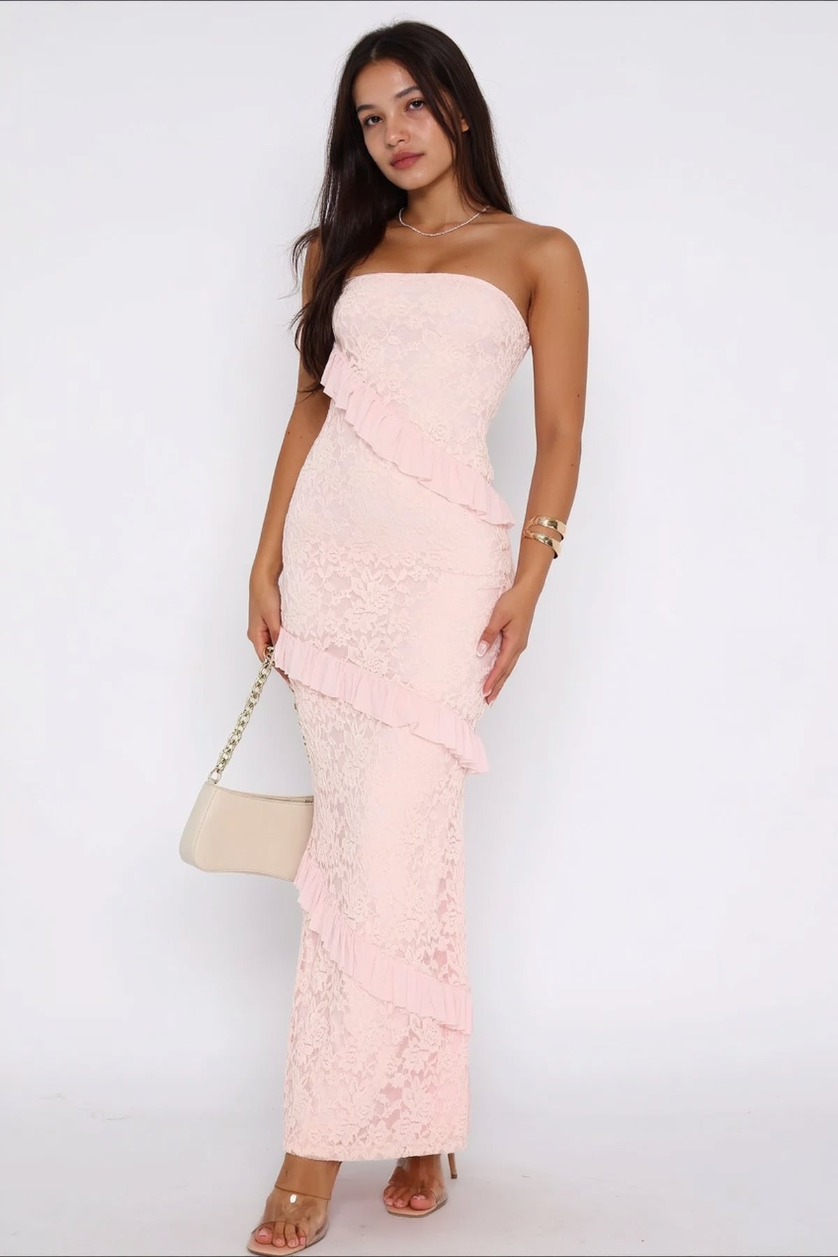 Strapless Maxi Tight Bodycon Dress Secondary image