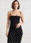 Polka Dot Cami Bodycon Maxi Dress