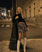 Leopard Printed Vintage Wrap Skirt