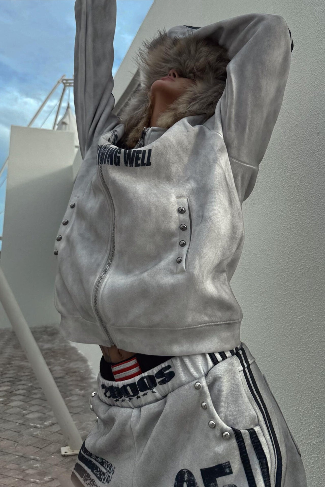 Dark Graphic Loose Fit Hip-Hop Sweatshirt Secondary image