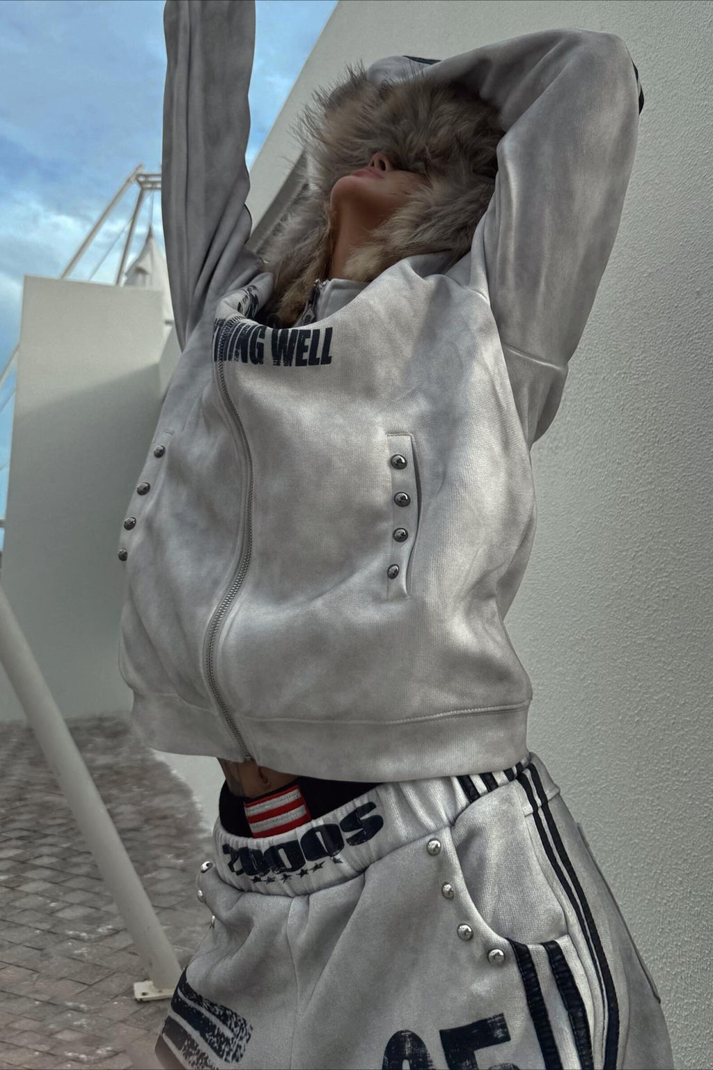 Dark Graphic Loose Fit Hip-Hop Sweatshirt
