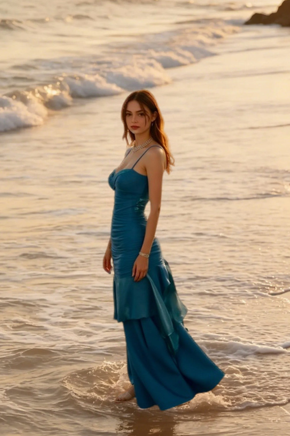 Longline Elegant Slip Dress Main image