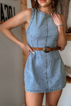 Western Style Slim Denim Dress