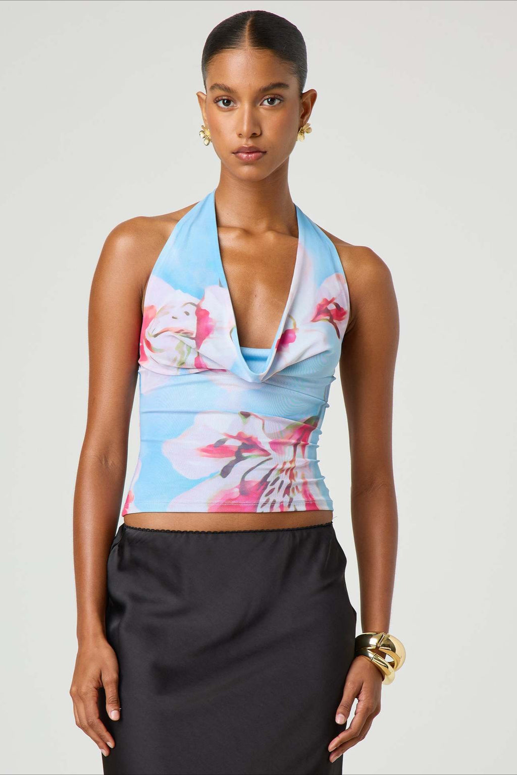 Halter Backless Cami Slim Fit Crop Top