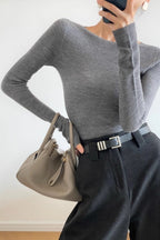 Seamless Ripple Stitch Knit Top