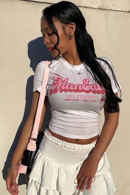 Trendy Graphic Crop Tee T-Shirt Main image