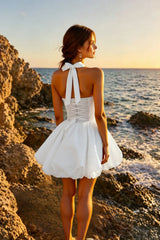 Halter Bow Puff Birthday Dress