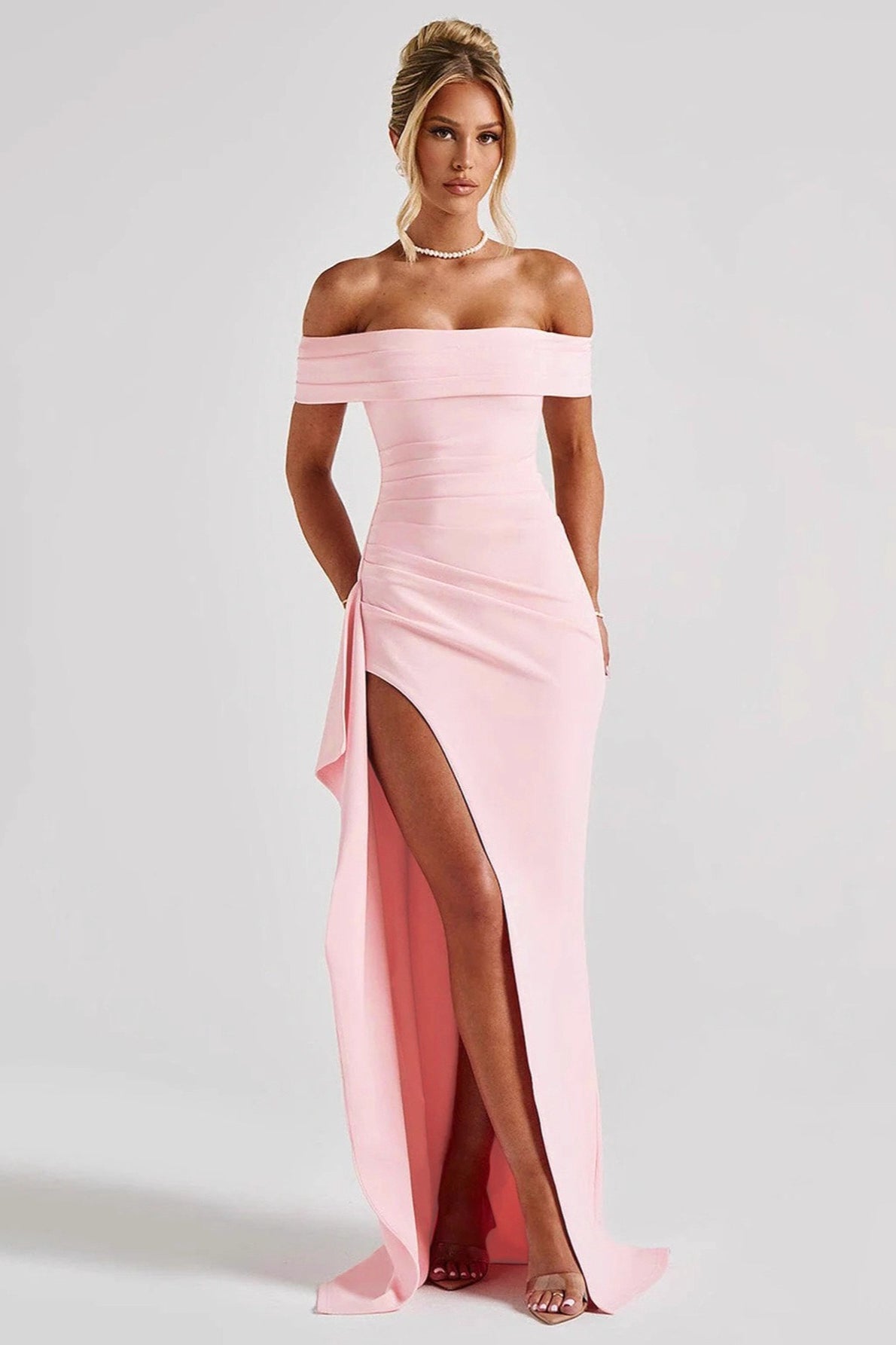 Wrap Drape Midi Prom Dress Secondary image