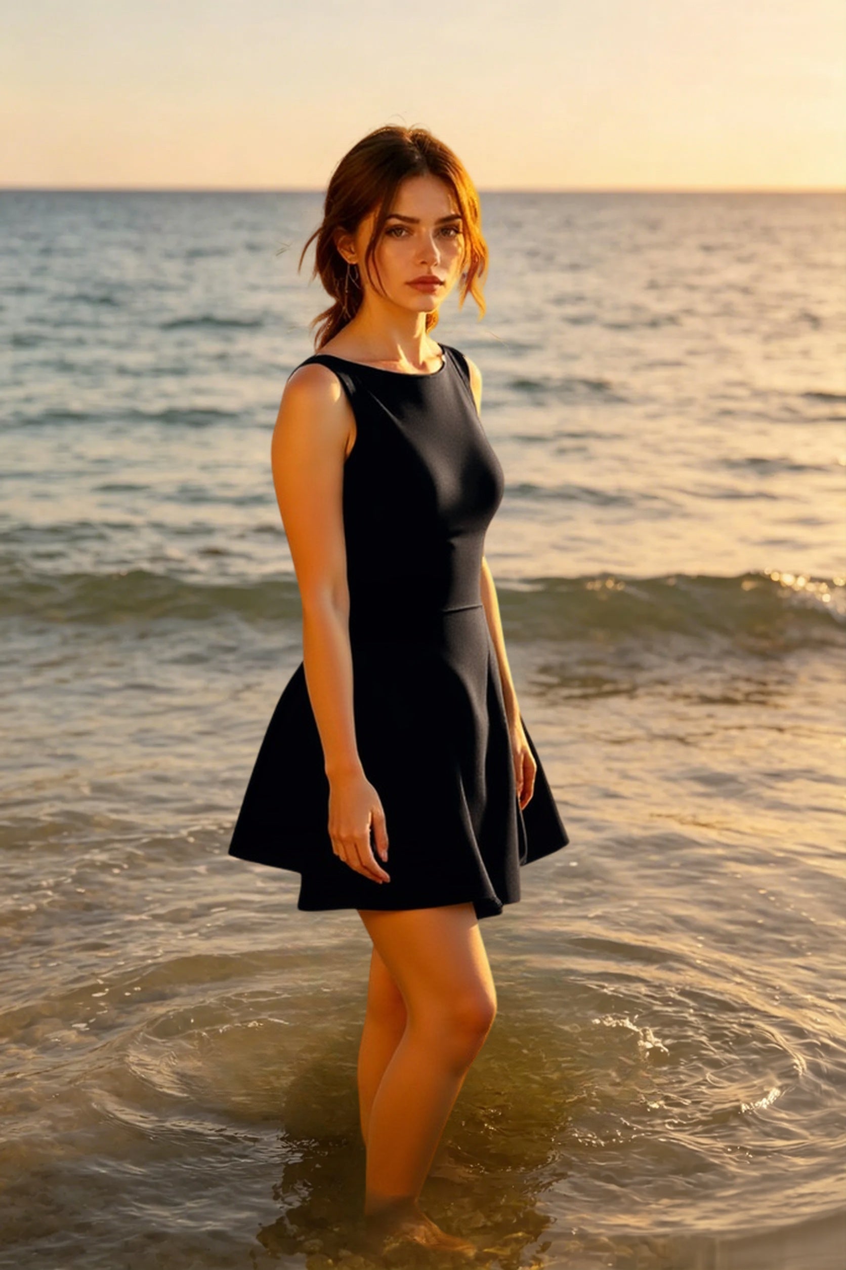 Fitted Sleeveless A-Line Work Dress Main image